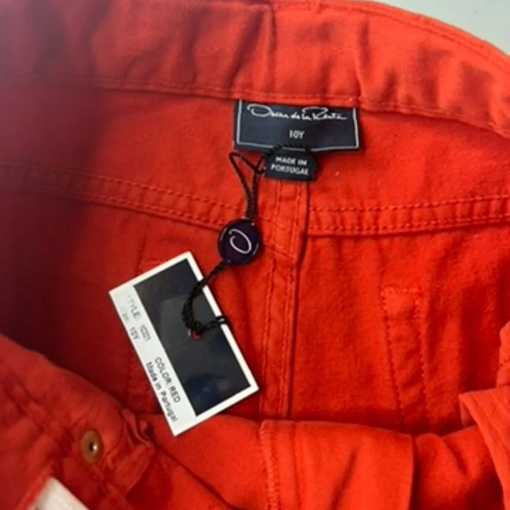 Oscar de la Renta Boys Orange Pants‎ Size 10Y New Adjustable Waist